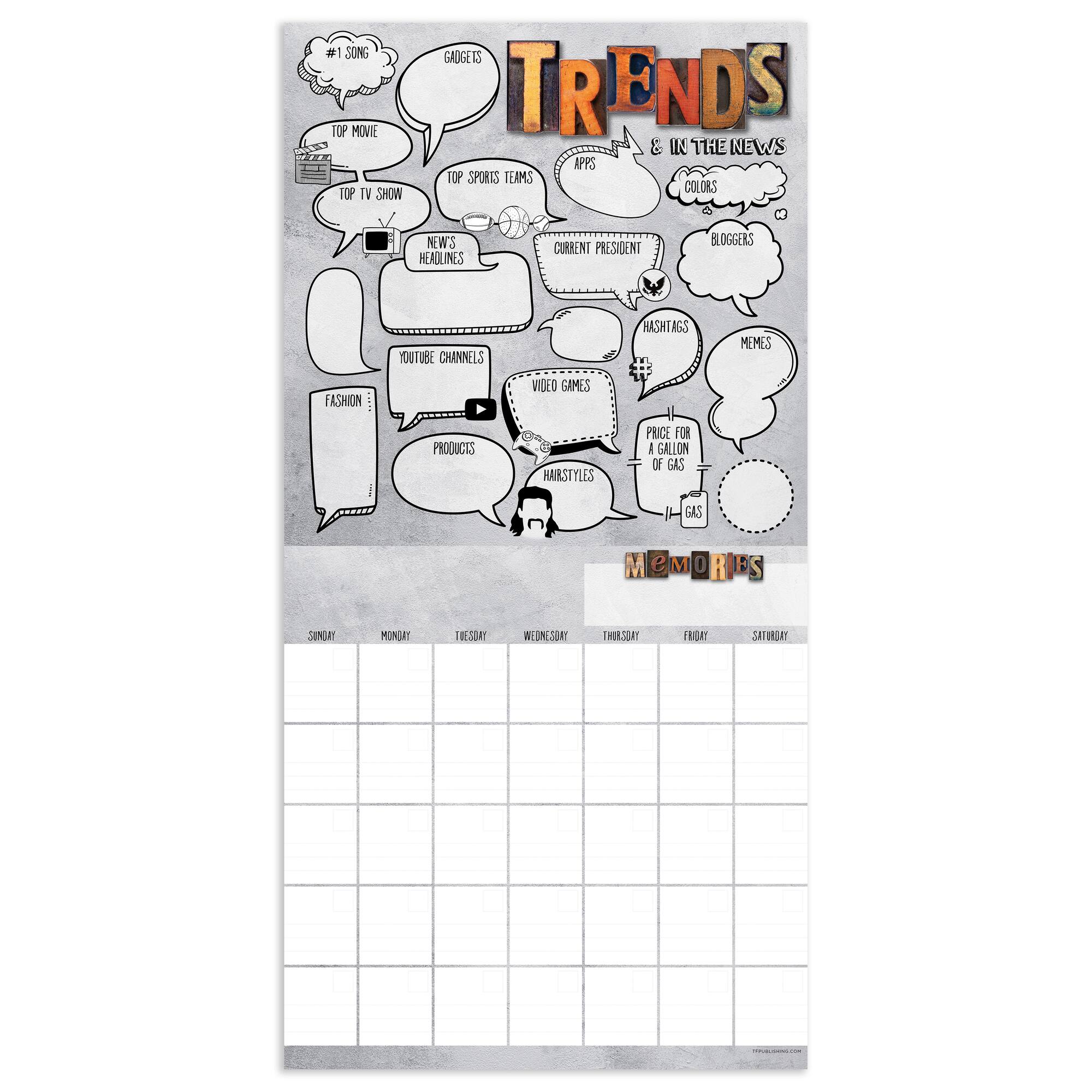 TF Publishing My Year Book Undated Memory Wall Calendar